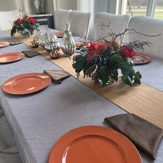 Etched Velvet Tablecloth