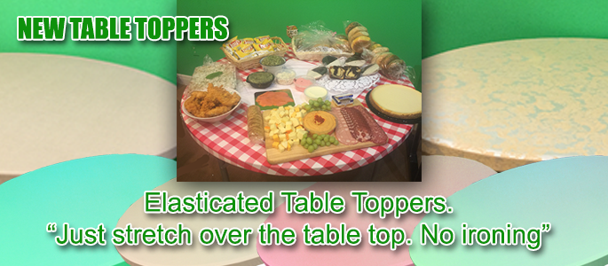 Elastic Tablecloths / Elasticated Toppers