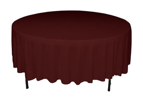 Burgundy 120" Round Poly Premier Tablecloth