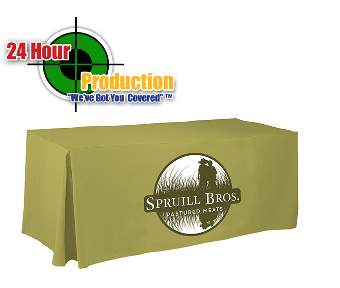 4' Printed Fitted Table Cover, 29" Height 