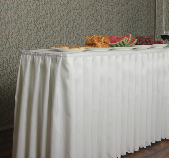 Custom Table Skirt Poly Box Pleat 37" to 42" 