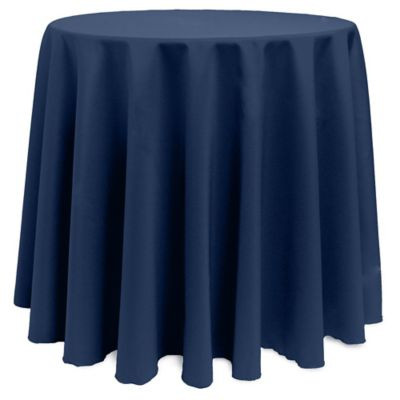 Midnight 90" Round Poly Premier Tablecloth