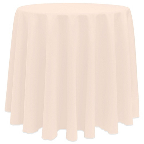 Ice Peach 132" Round Poly Premier Tablecloth