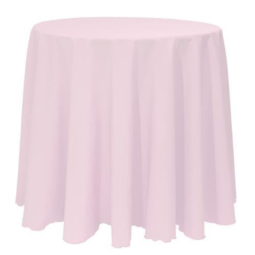 Ice Pink 96" Round Poly Premier Tablecloth 