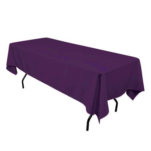 Purple 60" x 120" Poly Premier Tablecloth 