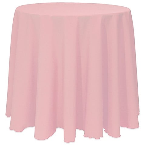 Dusty Rose 90" Round Poly Premier Tablecloth