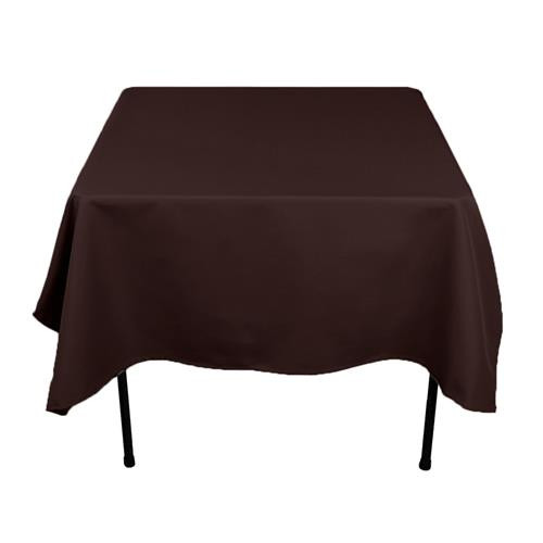 Espresso 54" x 54" Poly Premier Tablecloth 