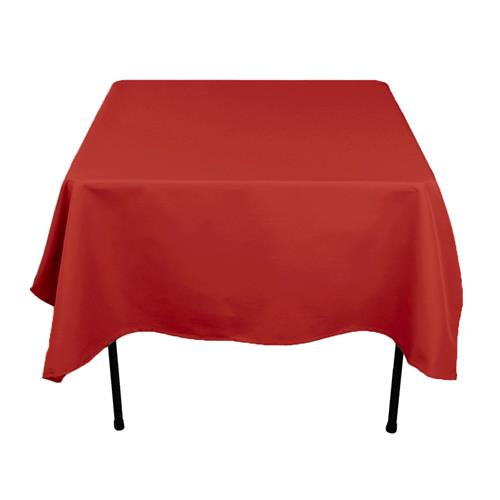 Holiday Red 72" x 72" Poly Premier Tablecloth