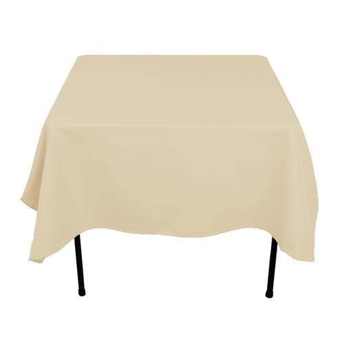 Tan 72" x 72" Poly Premier Tablecloth 