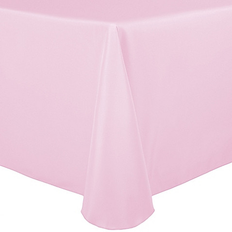 Ice Pink 60" x 120" Poly Premier Tablecloth 