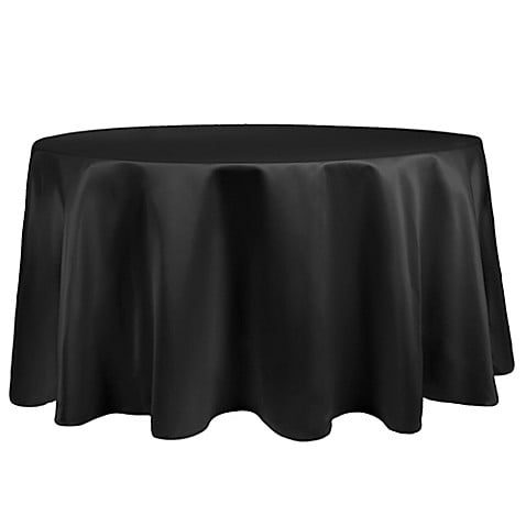 Black 120" Round Duchess Tablecloth 