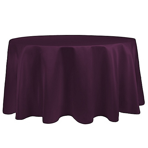 Aubergine 120" Round Duchess Tablecloth 