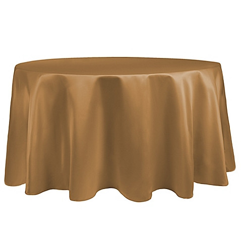 Antique Gold 120" Round Duchess Tablecloth