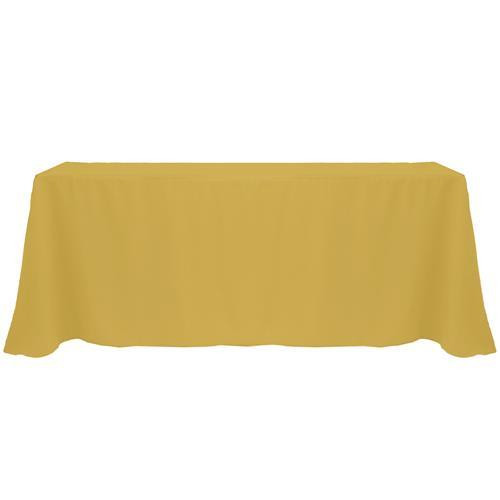 Gold 90" x 132" Poly Premier Tablecloth 