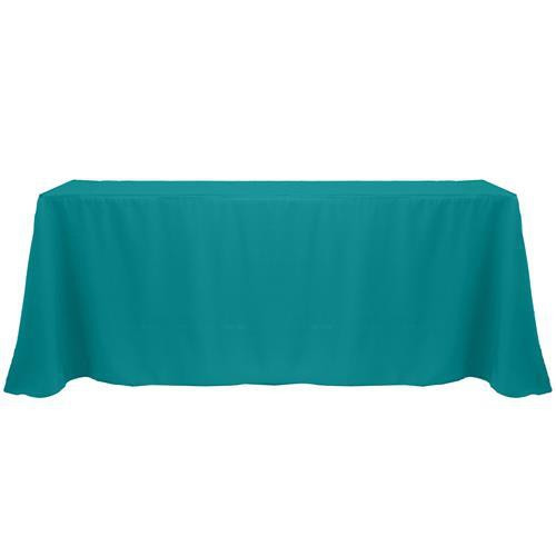 Jade 90" x 132" Poly Premier Tablecloth  