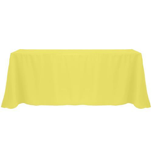 Lemon 90" x 132" Poly Premier Tablecloth 