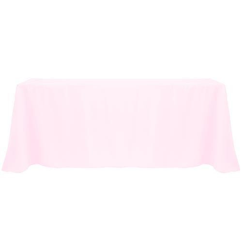 Ice Pink 90" x 156" Poly Premier Tablecloth