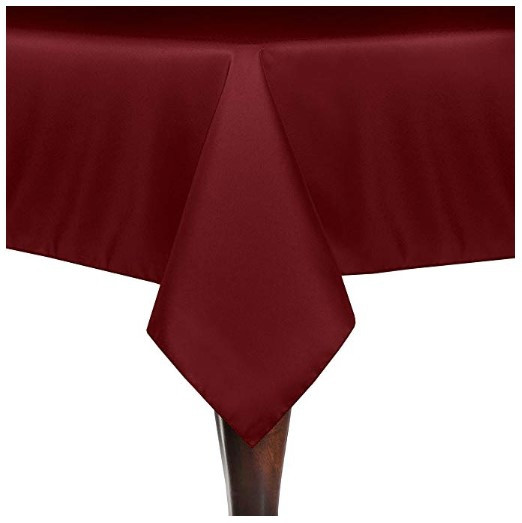 Cherry Red 90" x 90" Poly Premier Tablecloth 