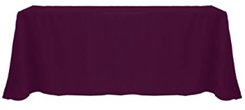 Aubergine 90" x 156" Poly Premier Tablecloth 