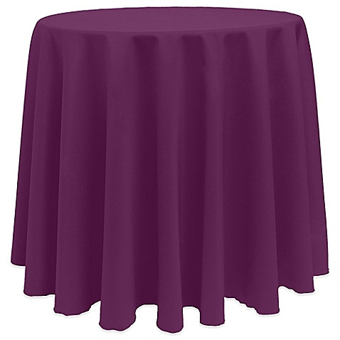 Aubergine 120" Round Poly Premier Tablecloth