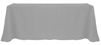 Charcoal 90" x 156" Poly Premier Tablecloth