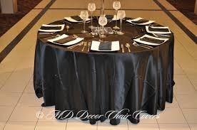 Black 90" x 132" Duchess Tablecloth 