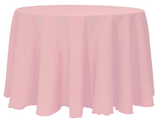 Dusty Rose 132" Round Poly Premier Tablecloth