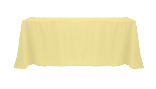 Honey 90" x 132" Poly Premier Tablecloth 