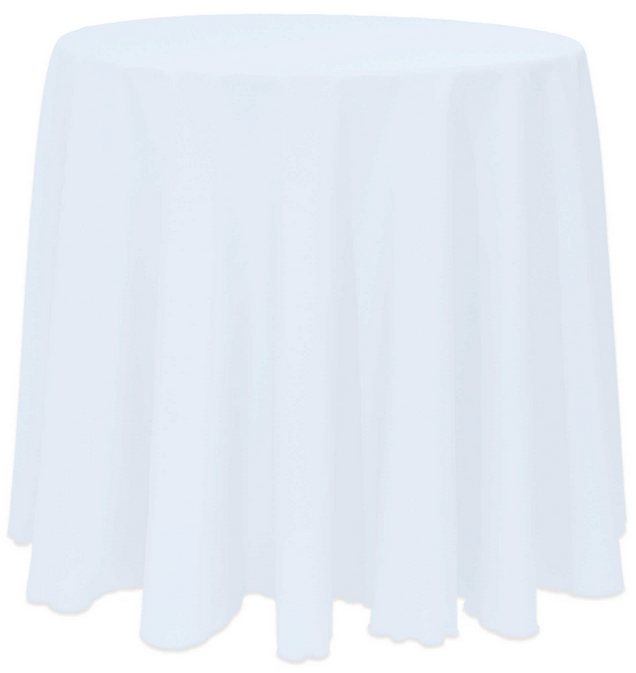 Ice Blue 90" Round Poly Premier Tablecloth 