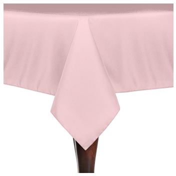 Light Pink 72" x 72" Poly Premier Tablecloth  