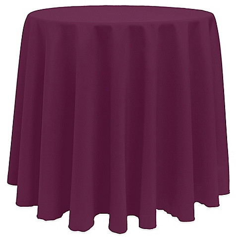 Magenta 108" Round Poly Premier Tablecloth