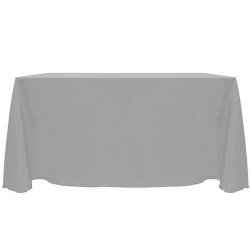 Silver 90" x 132" Majestic Tablecloth 