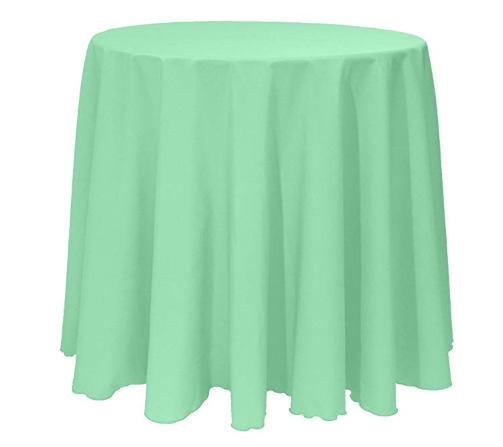 Mint 120" Round Poly Premier Tablecloth