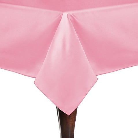 Peppermint Pink 90" x 90" Square Duchess Tablecloth 