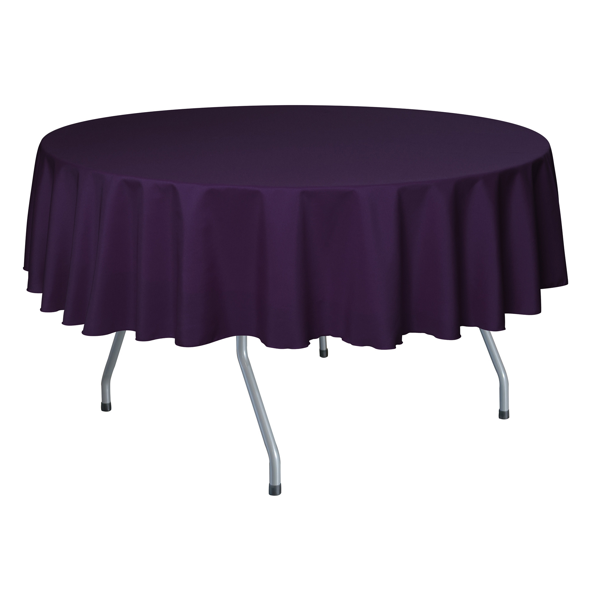 Aubergine 90" Round Poly Premier Tablecloth