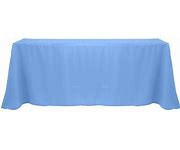 Light Blue 60" x 120" Poly Premier Tablecloth  