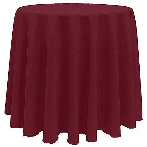 Ruby 108" Round Poly Premier Tablecloth