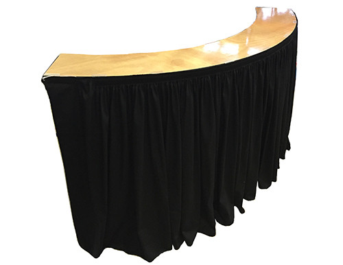 Custom Skirts Poly Shirred Pleat 37" to 42" Tall 