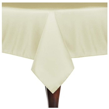 Tan 60" x 120" Poly Premier Tablecloth 