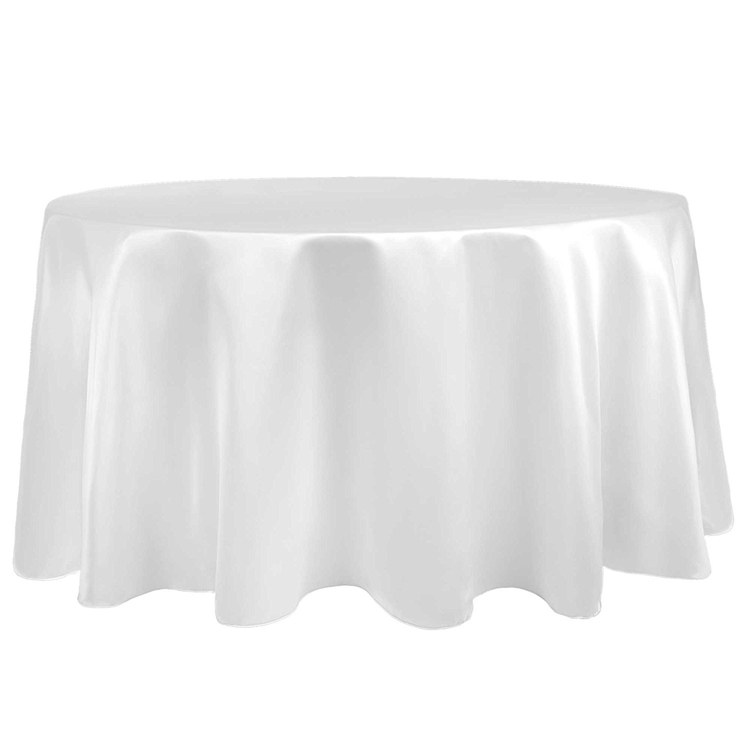 132" Round Duchess Tablecloth - White 