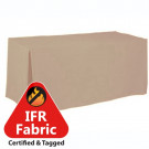 18" x 96" x 36" Fire Retardant Fitted Tablecloth
