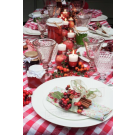 Oval 60" x 144" Poly Check Tablecloth