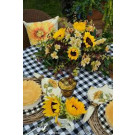 Oval 74" x 116" Poly Check Tablecloth