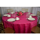 108" X 132" Oval Etched Velvet Tablecloth