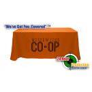 24 Hr Express or 48 Hr Rush 4Ft Printed Table Throw Single Color Printing 12 Imprint Colors