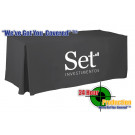 24 Hour Rush Printed Table Cover Single Color Print - Fits 30 x 96 x 29 (8Ft Fitted)