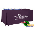 24 Hour Rush Printed Table Cover Single Color Print - Fits 30 x 72 x 29 (6Ft Fitted)