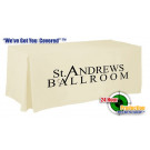 24 Hour Express or 48 Hour Rush Printed Table Cover Single Color Print - Fits 4FT Banquet Tables x 29 inches