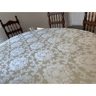 70" x 144" Ludwig Damask Oval Tablecloth