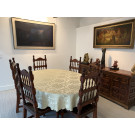 70" x 94" Ludwig Damask Oval Tablecloth